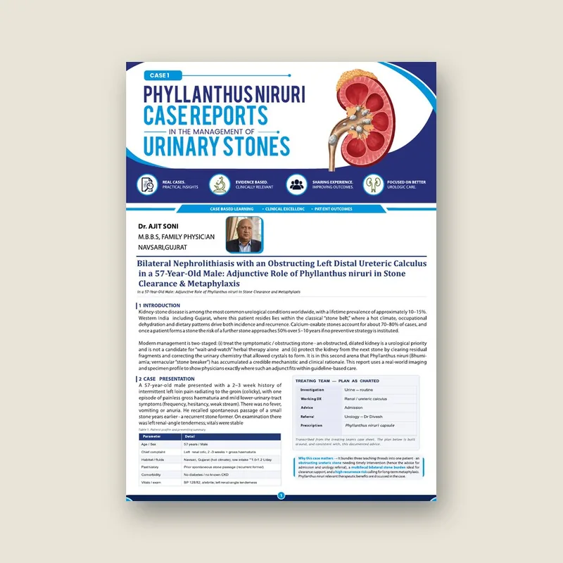 Cover of Phyllanthus niruri Case Reports in Urinary Stones